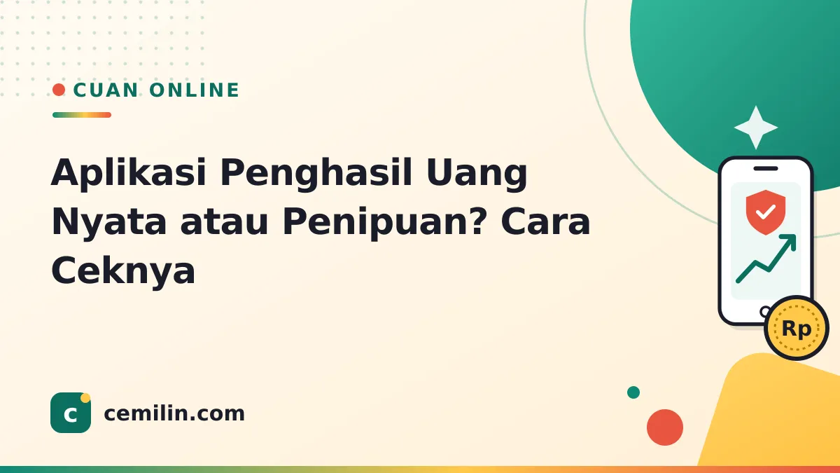 Aplikasi Penghasil Uang Nyata atau Penipuan? Cara Ceknya