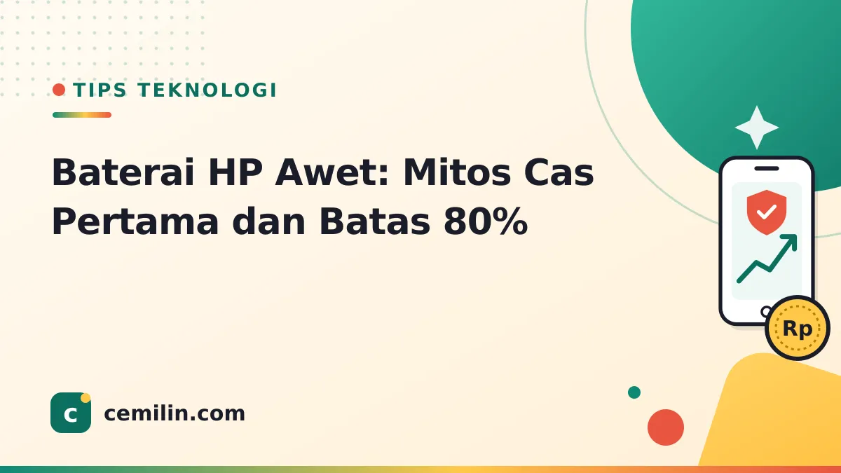 Baterai HP Awet: Mitos Cas Pertama dan Batas 80%