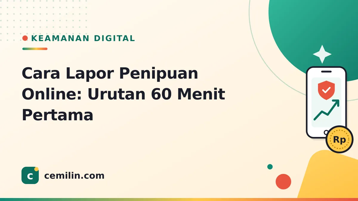 Cara Lapor Penipuan Online: Urutan 60 Menit Pertama