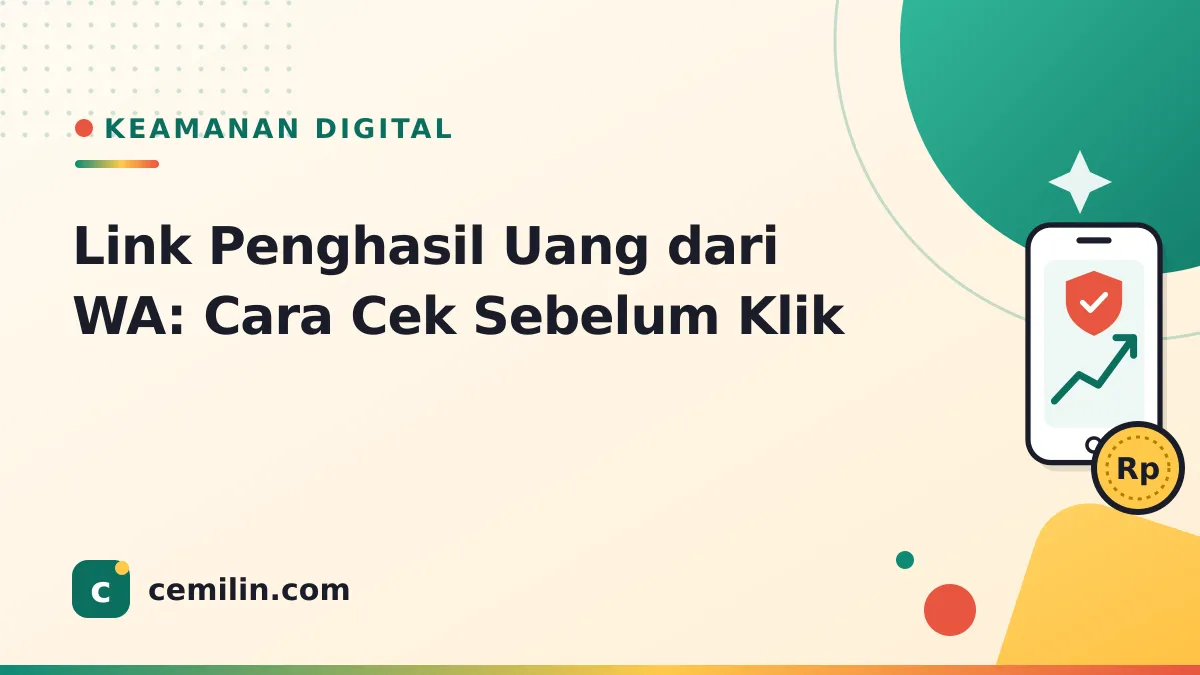 Link Penghasil Uang dari WA: Cara Cek Sebelum Klik